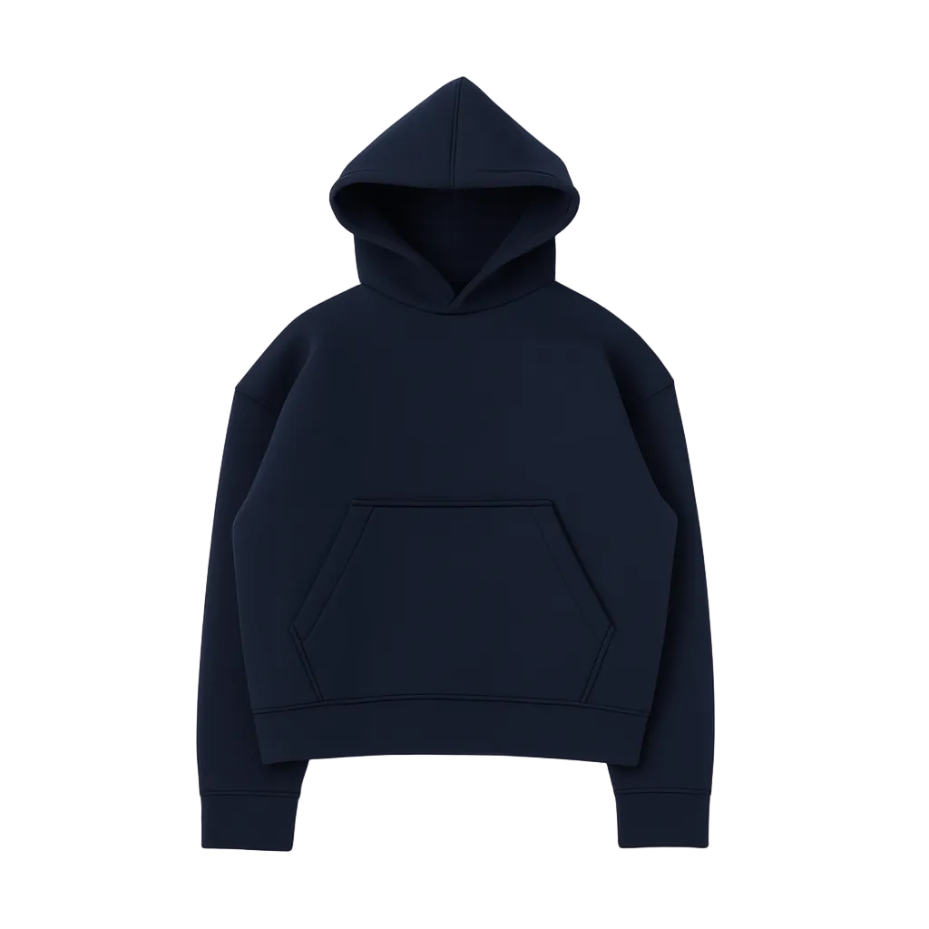 DEEP CUT NAVY BLUE HOODİE