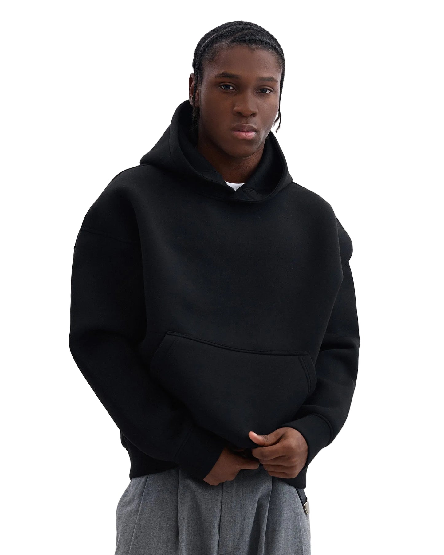 DEEP CUT BLACK HOODİE