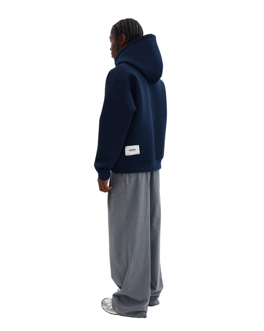 DEEP CUT NAVY BLUE HOODİE