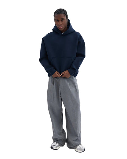 DEEP CUT NAVY BLUE HOODİE