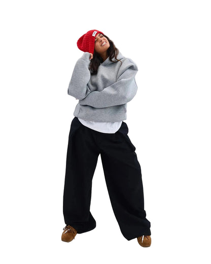 DEEP CUT GREY HOODİE